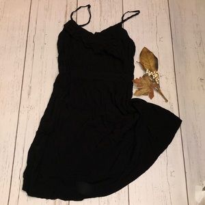 Black spaghetti strap dress